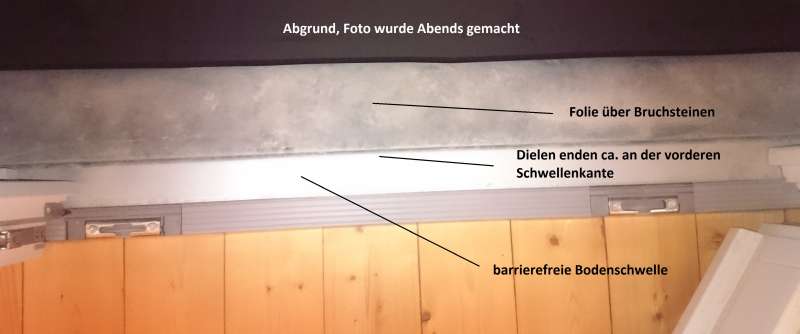 BAU.DE / BAU-Forum: 3. Bild zu Frage "Bodenschwelle "Terrassentür" abdichten Baumangel Fensterbauer?" im BAU-Forum "Fenster und Außentüren"