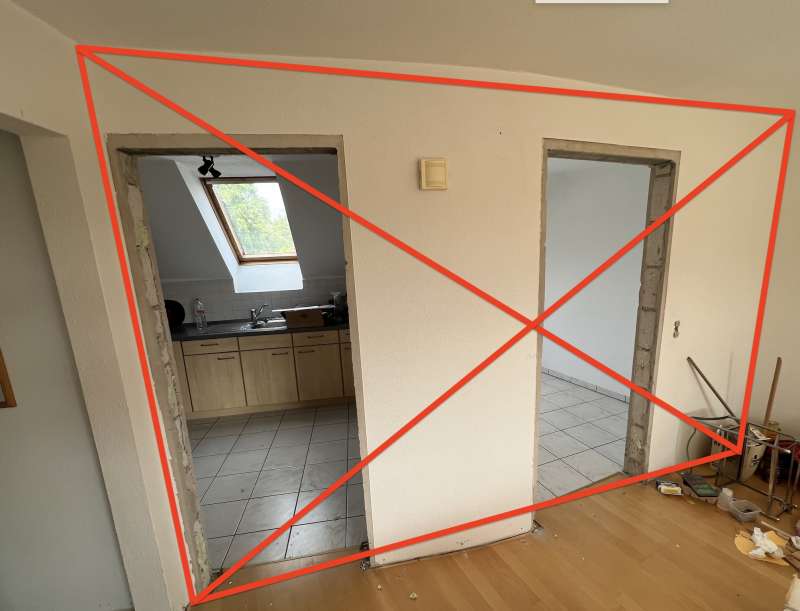 Bild zum BAU-Forumsbeitrag: Offener Wohnbereich / Wand entfernen möglich? im Forum Innenwände