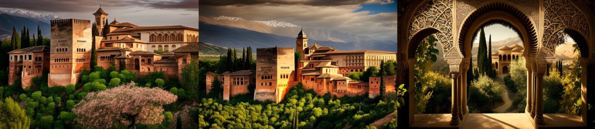 Alhambra Granada Spanien: Ein beeindruckender Palastkomplex aus der Zeit der Maurenherrschaft in Spanien.