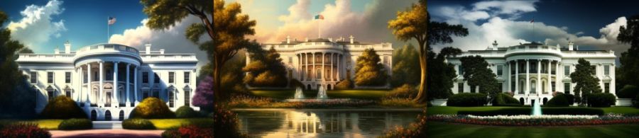 The White House Washington D.C. USA: Das Amtssitz des US-Präsidenten und eines der bekanntesten Wahrzeichen der USA.