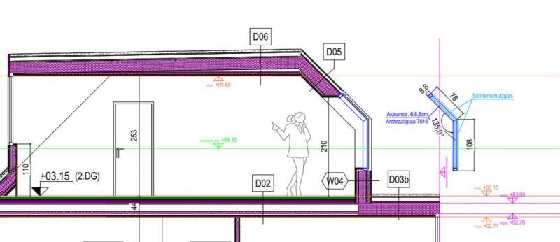 BAU.DE / BAU-Forum: 1. Bild zu Frage "Panoramafenster Beschattung mit Knick: Welche L&ouml;sungen (Schienen, Stoff, Jalousie) sind ideal?" im BAU-Forum "Au&szlig;enw&auml;nde und Fassaden"