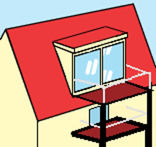 BAU.DE / BAU-Forum: 1. Bild zu Antwort "Dachterrasse Spitzdach: Neue Zeichnung zur Visualisierung" auf die Frage "Dachterrasse im Spitzdach realisieren: Kosten, Baugenehmigung & Statik-Pr&uuml;fung?" im BAU-Forum "Balkon und Terrasse"