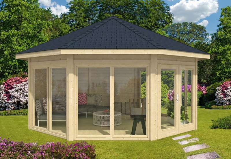 BAU.DE / BAU-Forum: 1. Bild zu Antwort "Gartenpavillon Modell R&uuml;egen: Link zum Produkt mit Details" auf die Frage "Gartenpavillon Dach d&auml;mmen: Hanf, Zwischensparrend&auml;mmung & Dampfbremse &ndash; Was beachten?" im BAU-Forum "Dach"