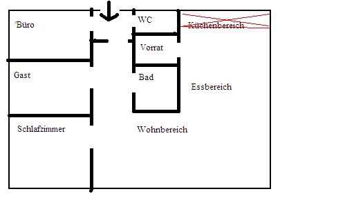 BAU.DE / BAU-Forum: 1. Bild zu Frage "Bungalow Skizze pr&uuml;fen: Statik, Bauplanung & Genehmigung &ndash; Was ist zu beachten?" im BAU-Forum "Neubau"