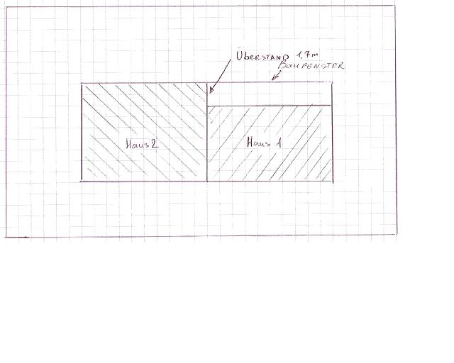 BAU.DE / BAU-Forum: 1. Bild zu Antwort "Grundriss: Bauen an die Grenze trotz Nachbarrechten?" auf die Frage "Abstandsfl&auml;che trotz Baufenster: Was ist erlaubt? Rechte, Pflichten & Nachbarschaft?" im BAU-Forum "Bauplanung / Baugenehmigung"