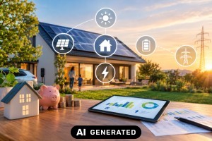 Energieautarkie im Alltag: Strombudget smarter planen - Bild: KI-generiert / BAU.DE