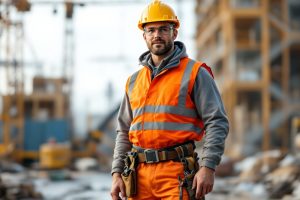 Bauarbeiter-Arbeitskleidung umfasst spezielle Kleidung, die für den Einsatz auf Baustellen konzipiert ist.