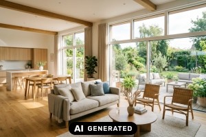 Der eigene Bungalow auf dem Grundst&uuml;ck und wie die Planung gelingt - Bild: KI-generiert / BAU.DE
