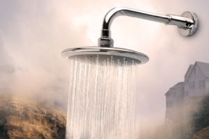 Eine Dusche ist eine sanitäre Einrichtung zum Reinigen des Körpers mit Wasser