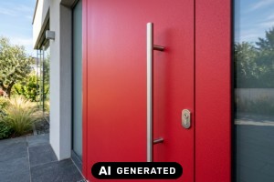 Welche Materialien sichern langlebige Eingangst&uuml;ren? - Bild: KI-generiert / BAU.DE