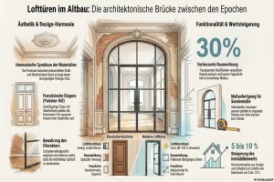 Altbausanierung: Loftt&uuml;ren als architektonische Br&uuml;cke zwischen den Epochen - Bild: BauKI / BAU.DE
