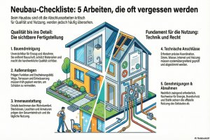 5 Arbeiten rund um den Neubau, die oft vergessen werden