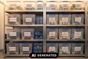 Keller optimal organisieren und Stauraum schaffen - Bild: KI-generiert / BAU.DE