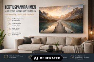 Wandgestaltung im Vergleich: Tapete, Bilderrahmen und textile Bildtr&auml;ger