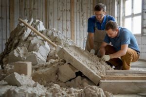 Putzmaterialien sind Baustoffe, die verwendet werden, um Oberflächen von Wänden, Decken und anderen Strukturen zu beschichten und zu glätten.