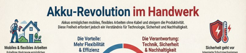 Akkus im Werkzeugkasten: Wie Stromspeicher das Handwerk verändern Akkus im Werkzeugkasten: Wie Stromspeicher das Handwerk verändern