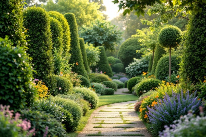 Der Kirschlorbeer (Prunus laurocerasus) ist eine immergrüne Pflanze, die häufig als Heckenpflanze oder Zierstrauch in Gärten und Parks verwendet wird.