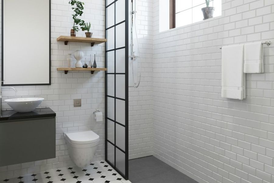 Eine Duschabtrennung ist eine strukturelle Einrichtung in einem Badezimmer, die den Duschbereich vom restlichen Raum trennt